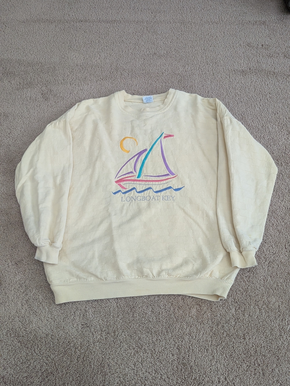 Coastal Y2K Sailboat Sweatshirt